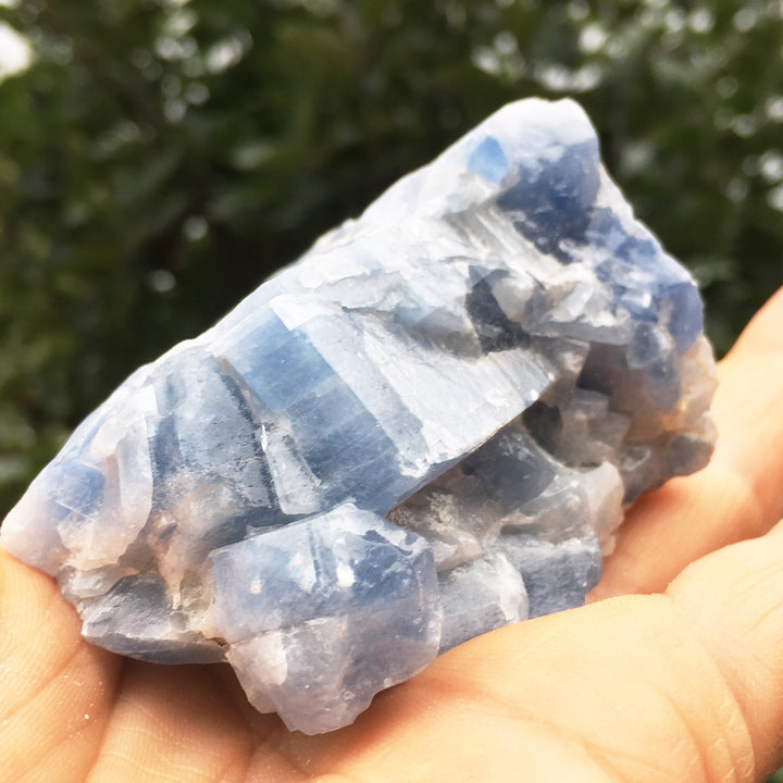 Blå calcite, rå